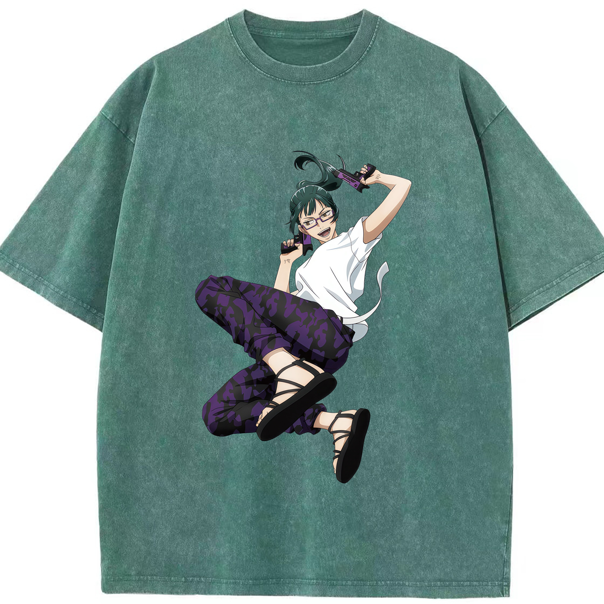 （画像用） 呪術廻戦 Jujutsu Kaisen 綿100% ヴィンテージ風 半袖Tシャツ（フロントプリント）